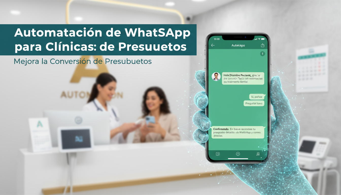 Automatización de WhatsApp para Clínicas: Mejora la Conversión de Presupuestos