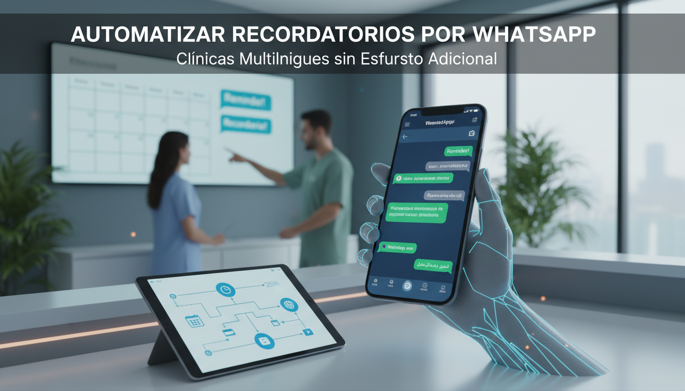 Equipo de una clínica privada trabajando en recepción