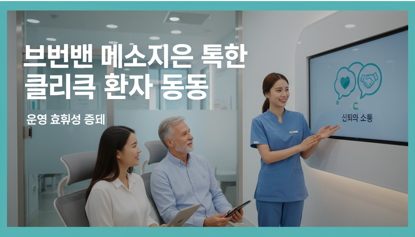 브랜드 메시지를 통한 클리닉 환자 소통